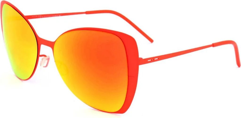 Occhiali Da Sole Italia Independent 0022-055-018 – Modello Donna Rosso, Lente 55 Mm, Stile E Design Italiano