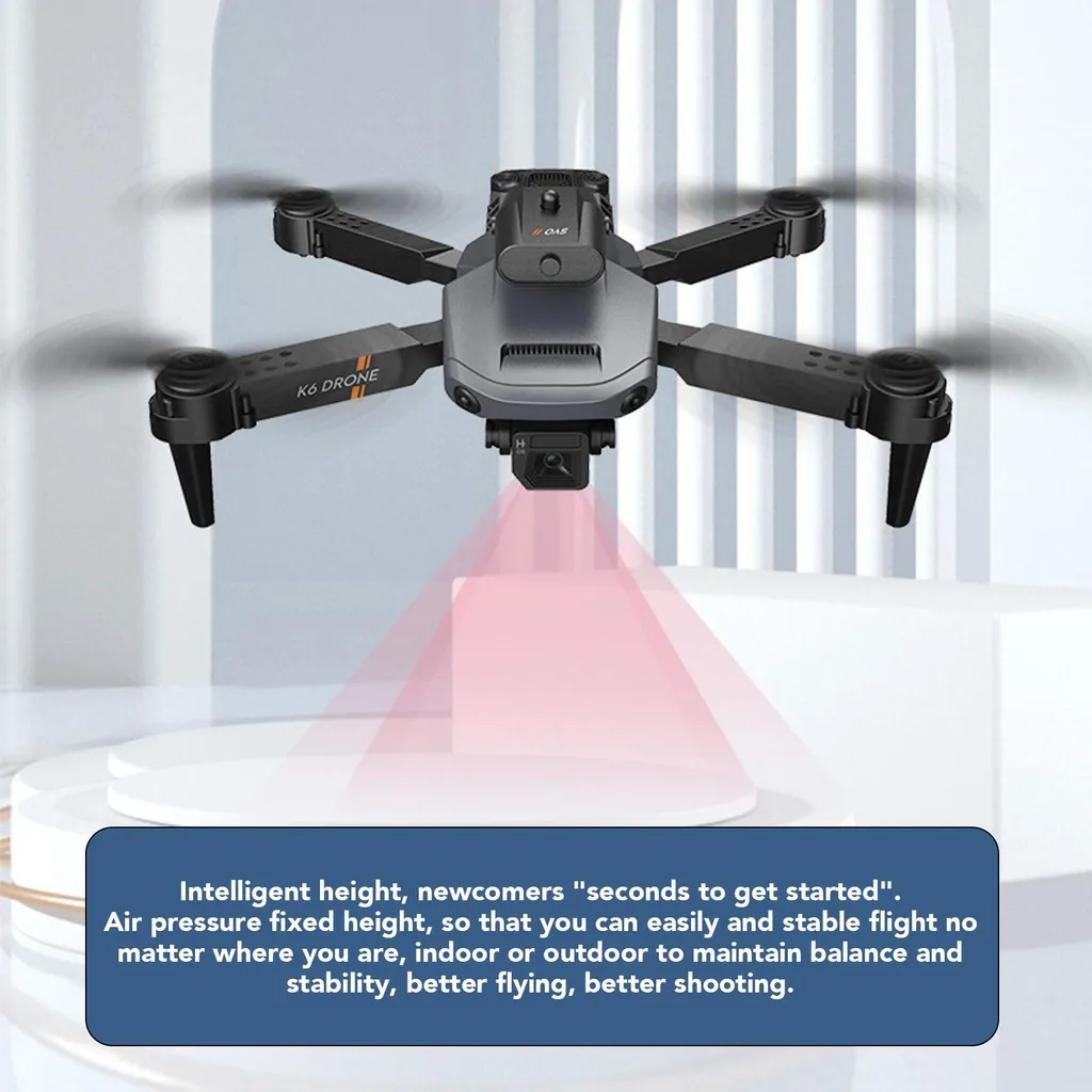 Drone 4K HD pliable double caméra avec détection d'obstacles à 360° - 4
