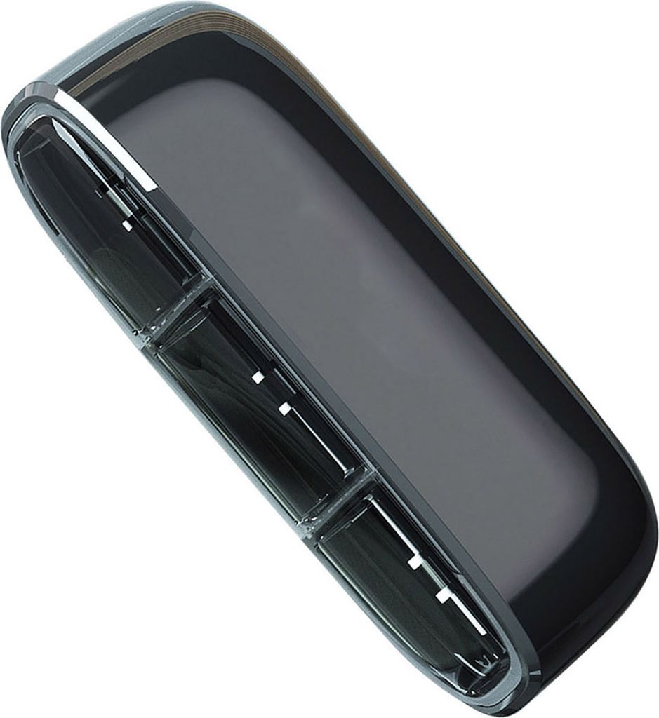 Tragbare Pillendose mit 3 Fächern, Buchstabenaufdruck, mit staubdichtem, transparentem Deckel, Silikondichtung, tragbare Pillendose für unterwegs