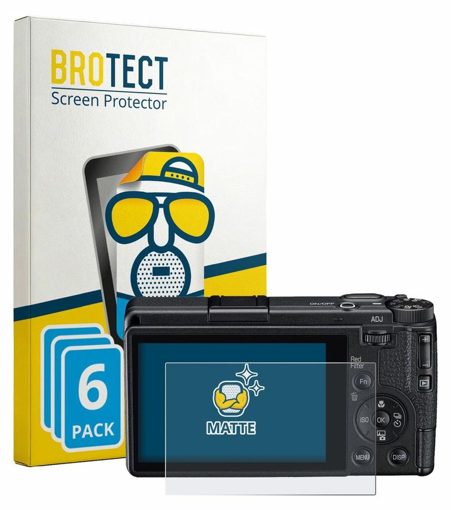 6x BROTECT Schutzfolie für Ricoh GR IV Monochrome Displayschutz Displayschutzfolie Folie Matt Entspiegelungsfolie