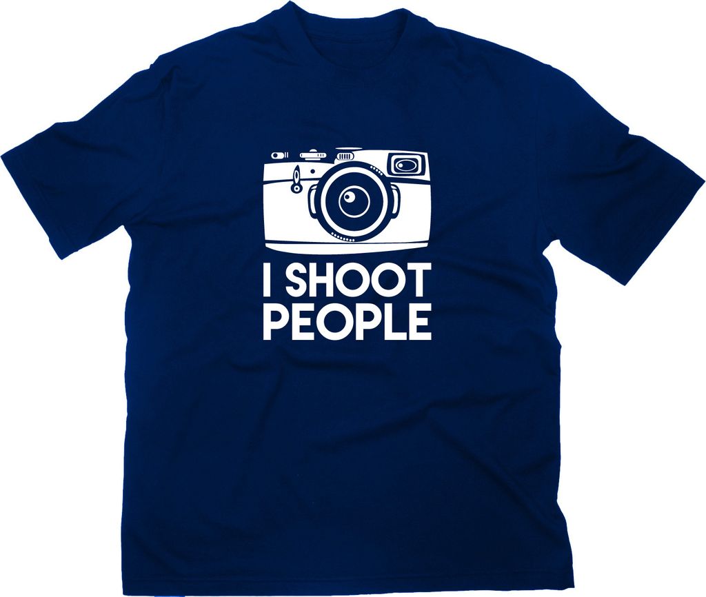 Styletex23 T-Shirt I Shoot People Fun, navy, XXL