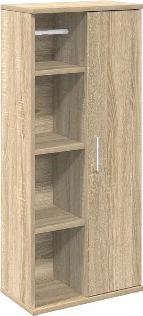 Mobile Bagno Salvaspazio Rovere Sonoma 39x22x90 con Portarotolo