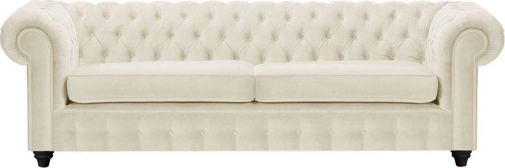 Dreisitzer-Sofa Chesterfield Max-Velluto 2-black
