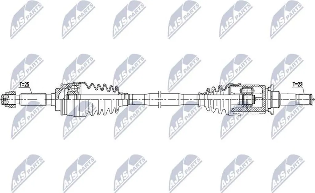 Arbre de transmission longitudinal pour Compass remplace P52123889AA