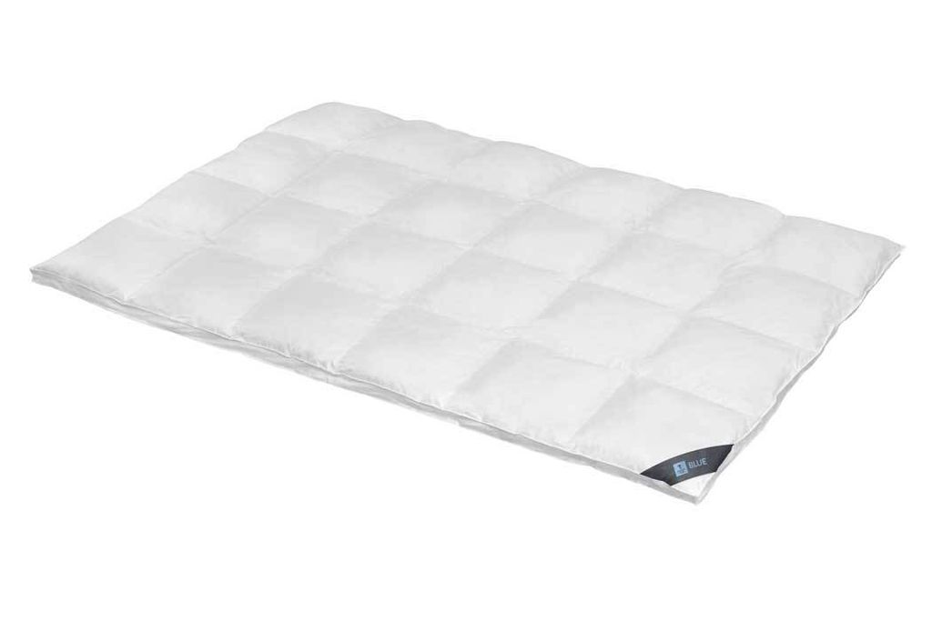 Daunendecke 155x200 cm 60 % Daunen Extra warme Bettdecke Steppdecke Daunen SPESSARTTRAUM BLUE