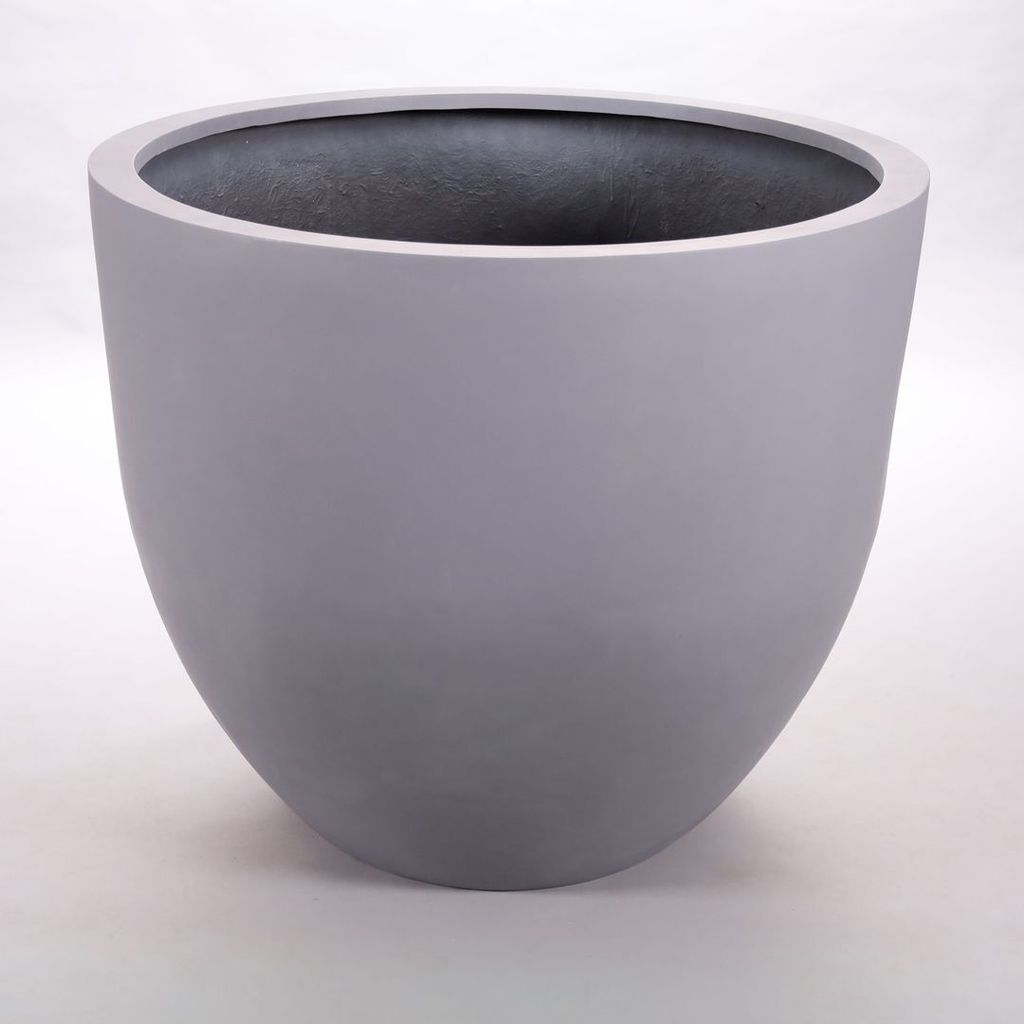 Elegant Einrichten | Pflanzkübel | Fiberglas | rund konisch | D110xH95cm | grau.