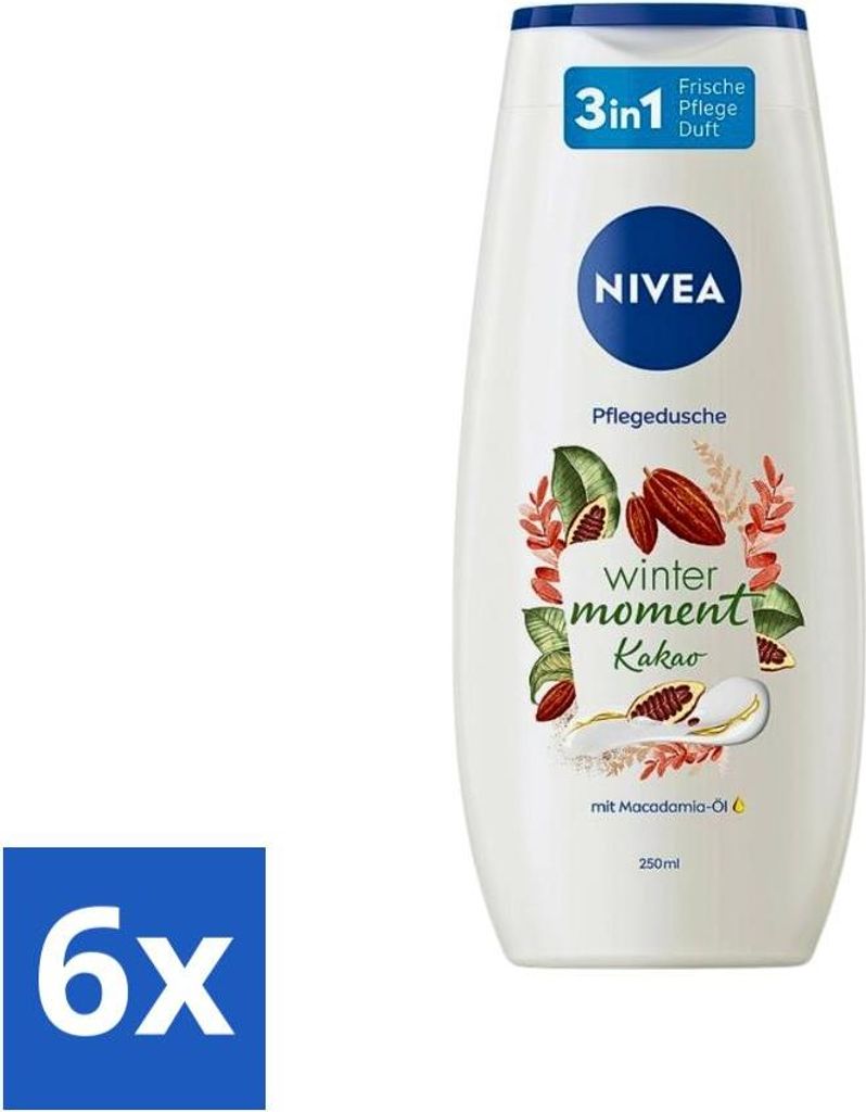 Nivea - Duschgel - Winter Moment Kakao - 250 ml - Vorteilspack - 6 Stücke