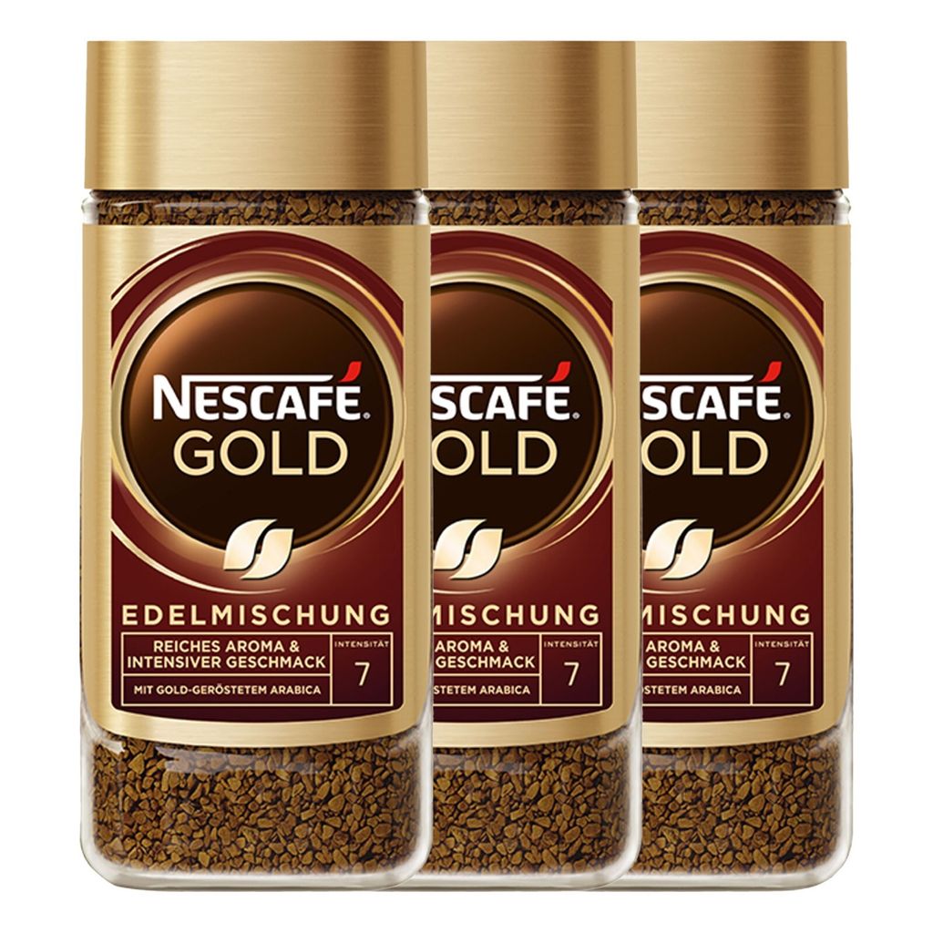 NESCAFÉ Gold Edelmischung, löslicher Bohnenkaffee (3 x Produktbild 