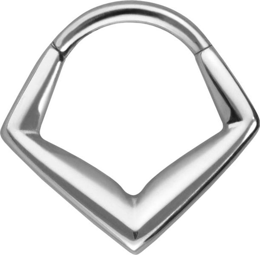 Ohrpiercing, Nasenpiercing, Septum Piercing Titan Segmentring Clicker ECKIG