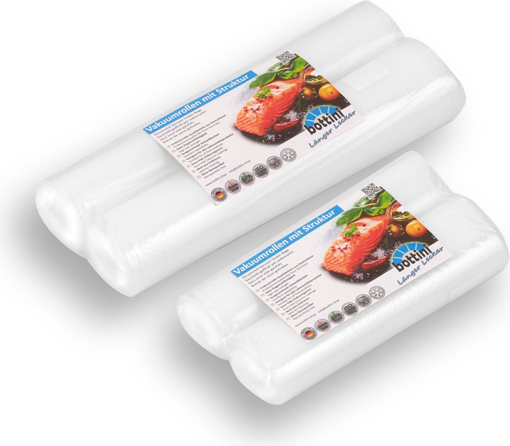 Vakuumrollen 2 Stk. 20cm x 6m und 2 Stk. 30cm x 6m x Vakuumrolle Folie SET