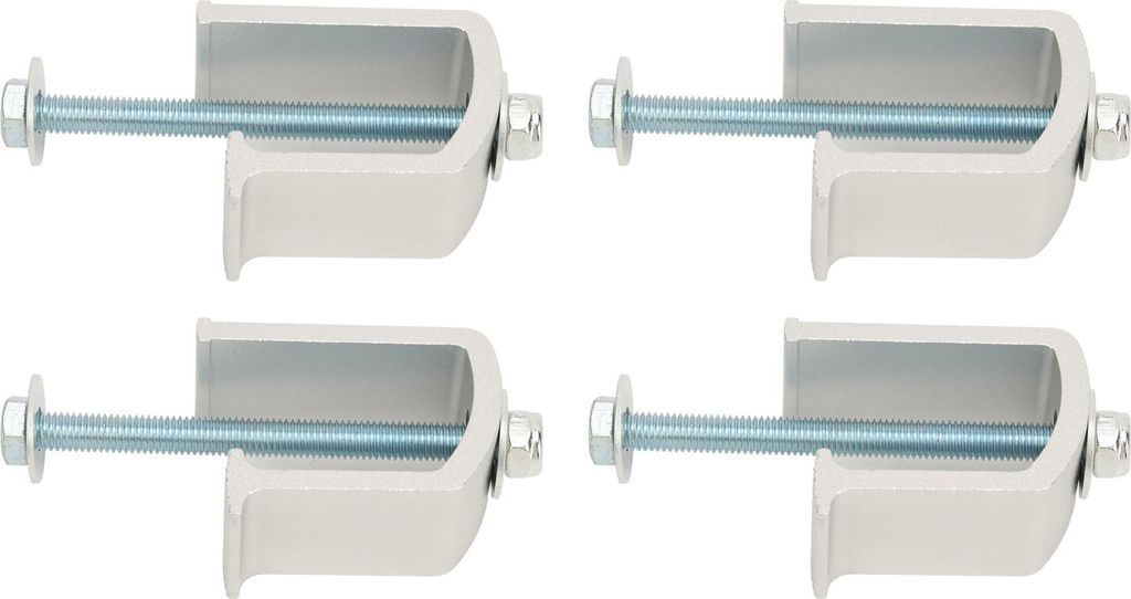 4 Sets LKW-Werkzeugkastenklemme, rostfreies Aluminium, lange Haltbarkeit, Spanngurt für Fahrzeuge, Silber