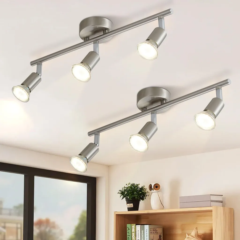 Set 2 Faretti Soffitto ZMH 3 Luci: Installazione Facile attacco GU10