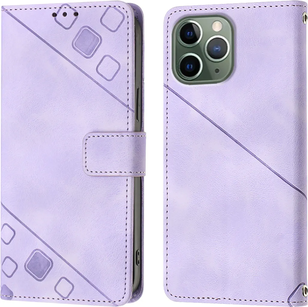 Custodia iPhone 11 Pro Max Viola: Flip Cover in Pelle Stand & Wallet