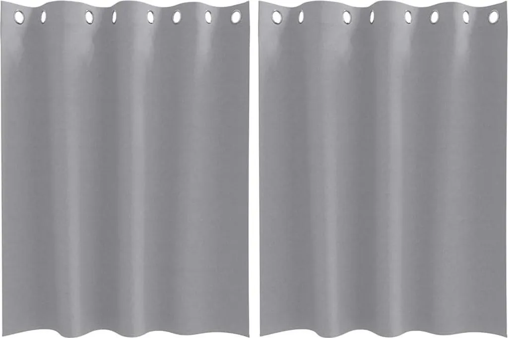 vidaXL Tende oscuranti con anelli 2 pezzi Grigio chiaro 140 x 140 cm