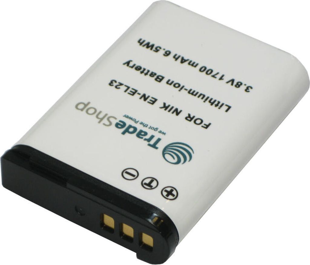 Trade-Shop Li-Ion Akku Ersatz Batterie ersetzt Nikon EN-EL23 passend für Nikon Coolpix B700 P900 S810 S810c P610 P600 P610S P900S