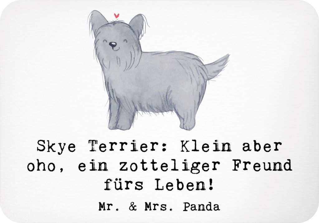 Mr. & Mrs. Panda magnet Skye Terrier Freund - Weiß - Geschenk, zettelhalter, schottische Hunderasse, Hund, kleiner, Notizhalter, Hunderassen, Pinn...