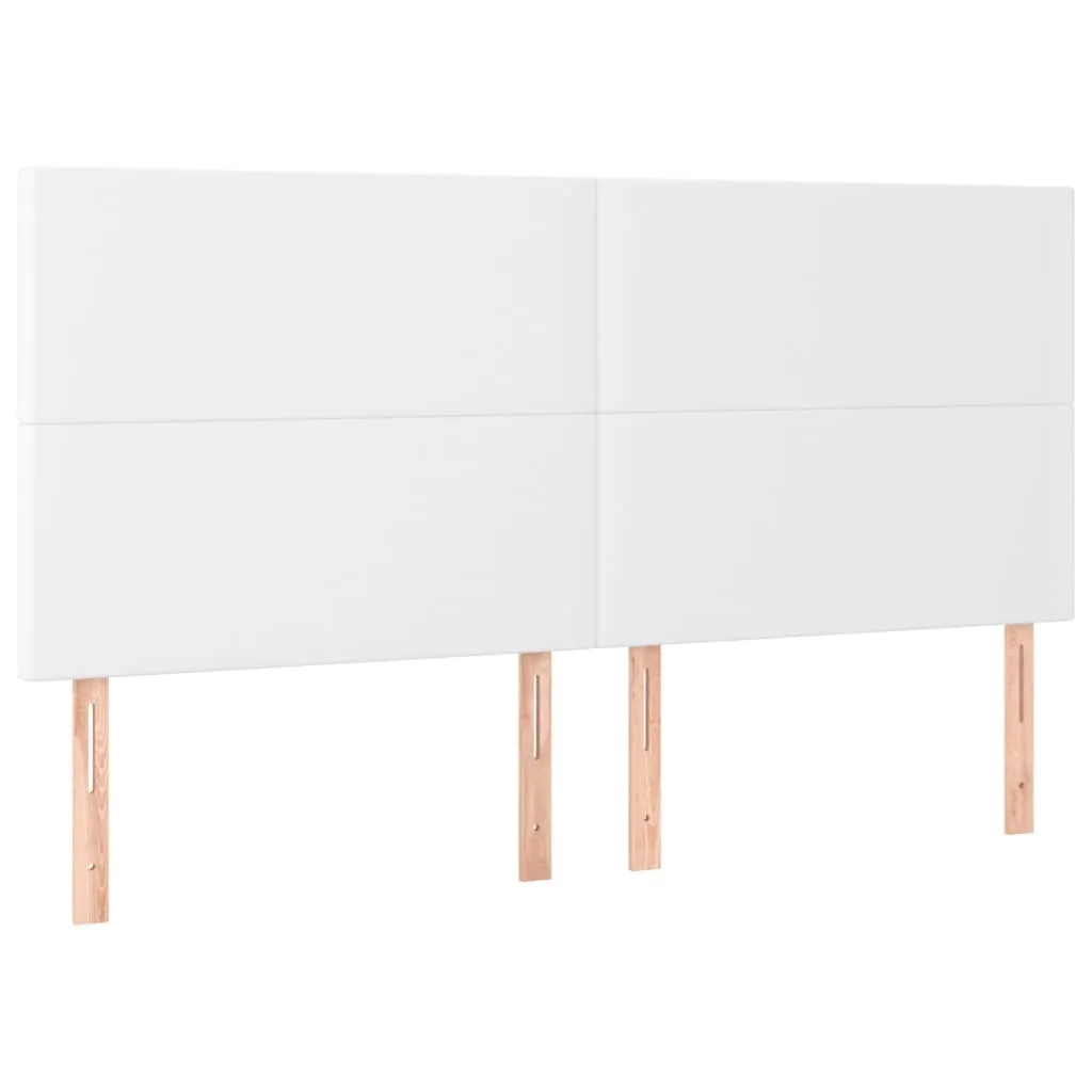 SYFAX™ Testiera 200x5 cm Ecopelle Bianca Altezza Regolabile