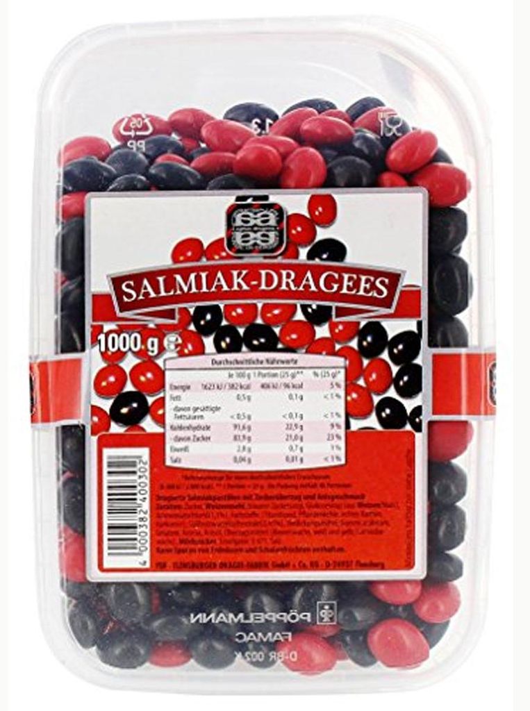 Salmiakdragees pastilky salmiak s cukrovou polevou 1000g Obrázek produktu 
