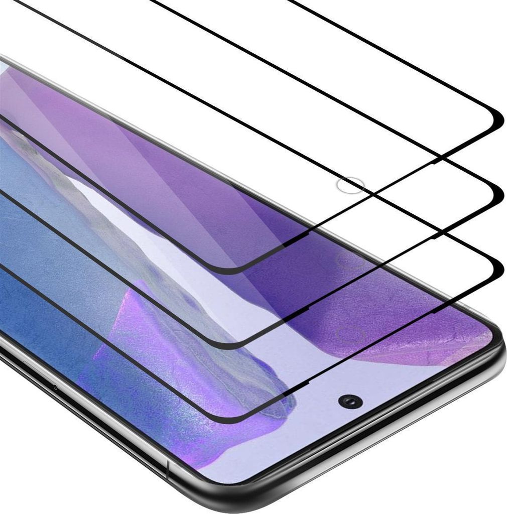 Cadorabo Panzerfolie für Samsung Galaxy S20 Schutzfolie in Weiß Vollbild Folie Tempered Display Schutzglas