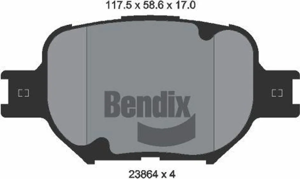 Plaquettes de frein haute friction BENDIX BPD2057, équivalent OE 0446521030