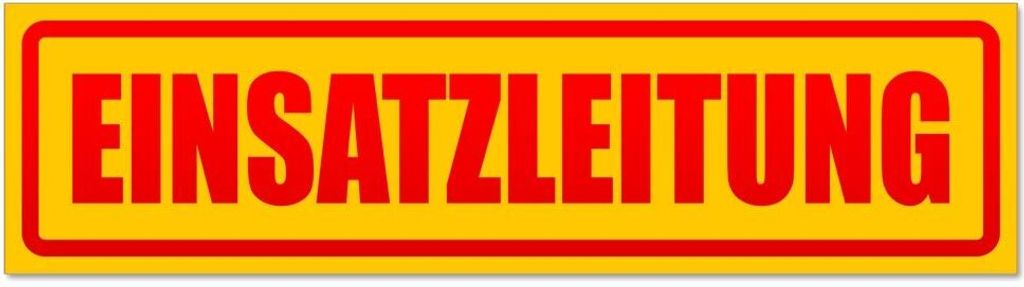 Kiwistar - Autoaufkleber - Rot - 45 x 12 cm - Einsatzleitung invertiert - Hinweis Aufkleber Sticker für Auto, Kfz, Fahrrad, PKW, LKW