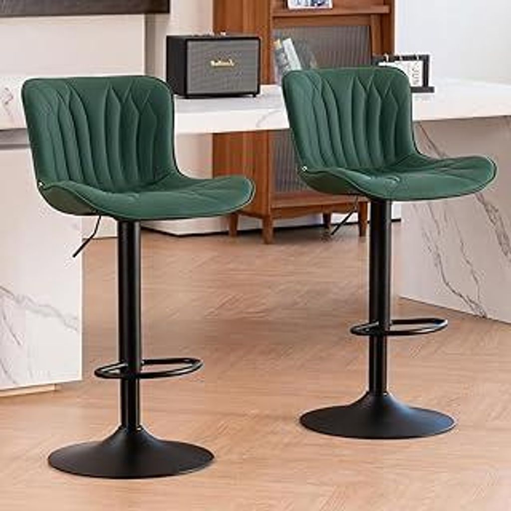 YOUNIKE Barhocker 2er Set, Drehbare Höhenverstellung Barstuhl Kunstleder Polsterung Barstühle Thekenhocker, Moderner BarStools Küchenhocker mit ...