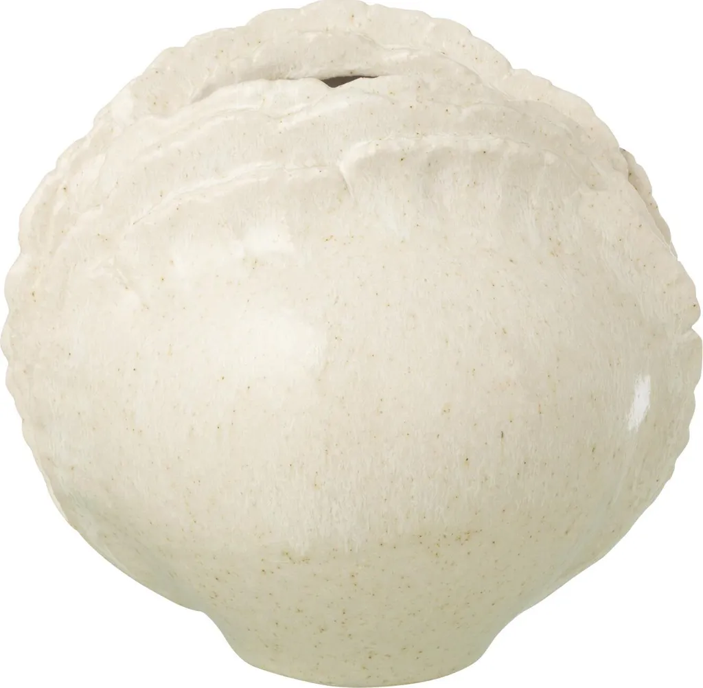 Petit vase en grès blanc cassé J-Line - Solution déco espaces restreints