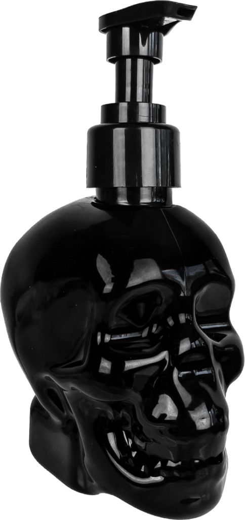 Schwarzer Totenkopf Seifenspender mit Handseife 300ml Produktbild 