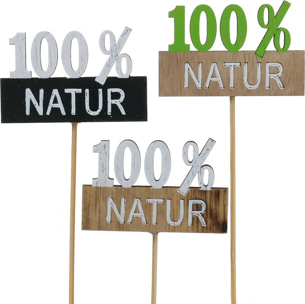 Dekostecker aus Holz für Pflanzenstecker und Geschenkdekoration, PK12 Stück