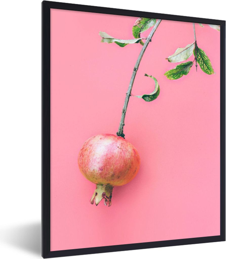 MuchoWow Gerahmtes Poster Pflanzen - Sommer - Rosa 30x40 cm - Poster mit Schwarzem Bilderrahmen Wandposter Rahmen Foto Bilder - Wanddeko - Kunstd...