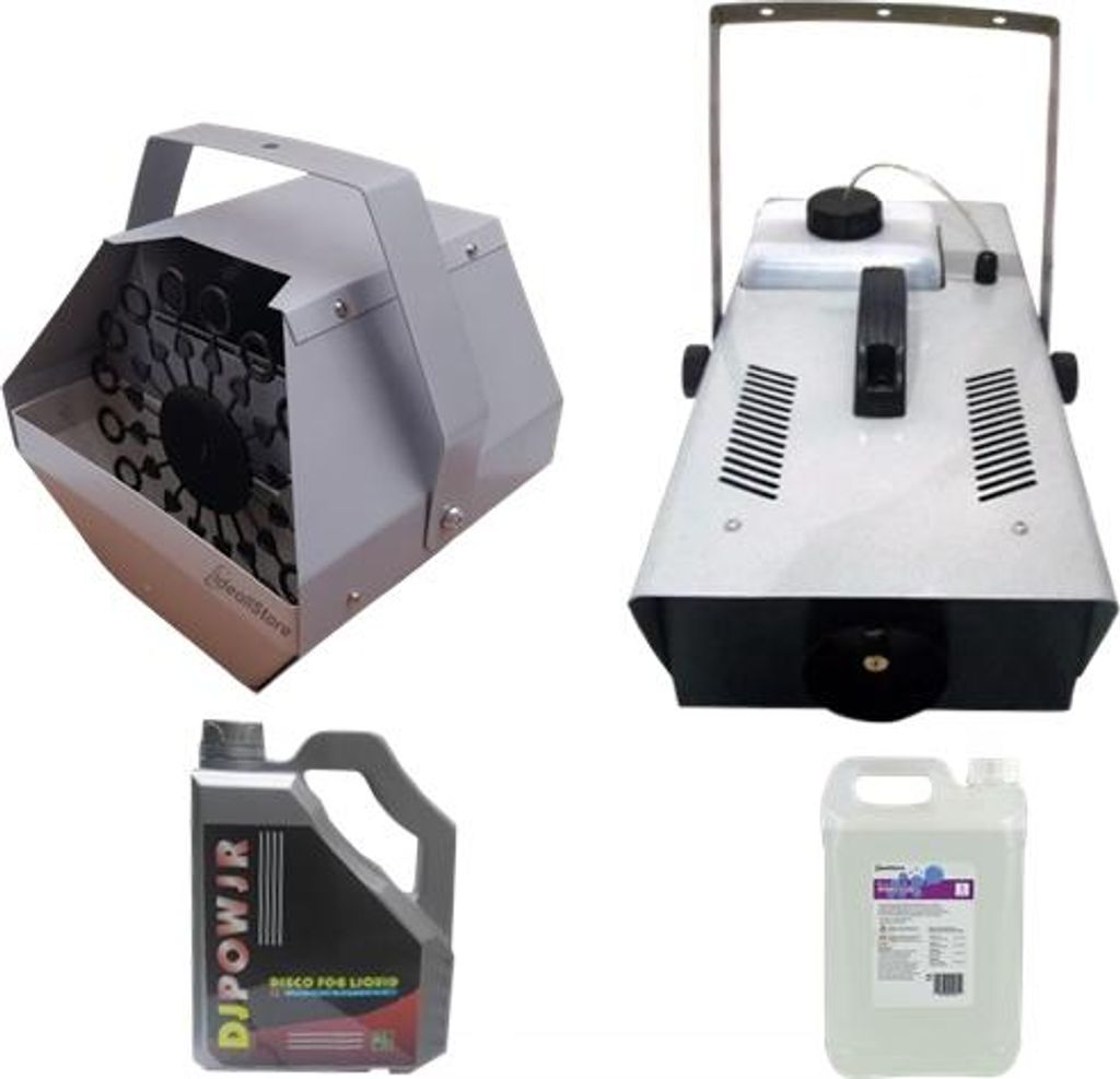 Balloonsmaschine-Set, 5 l Ballonflüssigkeit und Nebelmaschine, 4,5 l Nebelflüssigkeit