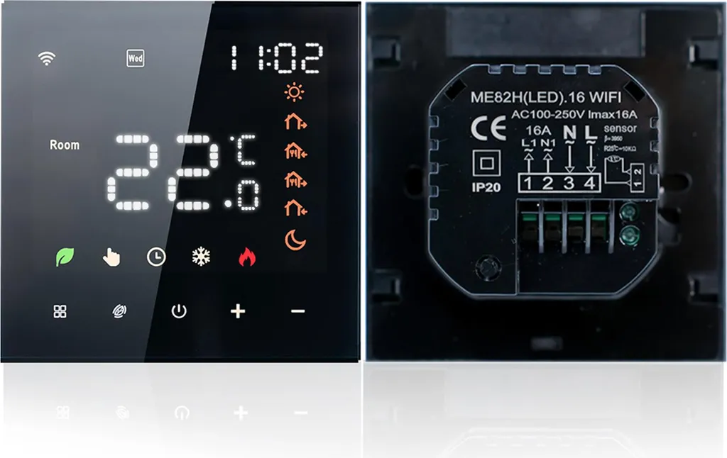 Thermostat LCD tactile 3A pour stopper le gaspillage du chauffage