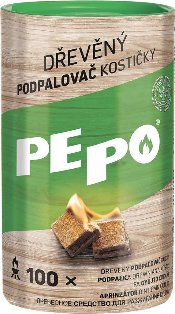 PE-PO dřevěný podpalovač - kostičky 100 ks Obrázek produktu 