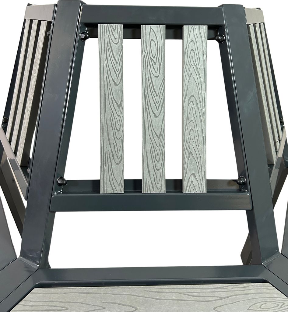 abc HOME | Baumbank | halbrund | Aluminium WPC grau in Produktbild 3