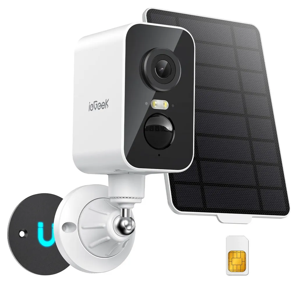 Caméra de Surveillance 4G Solaire Magnétique avec Détection PIR et IP65