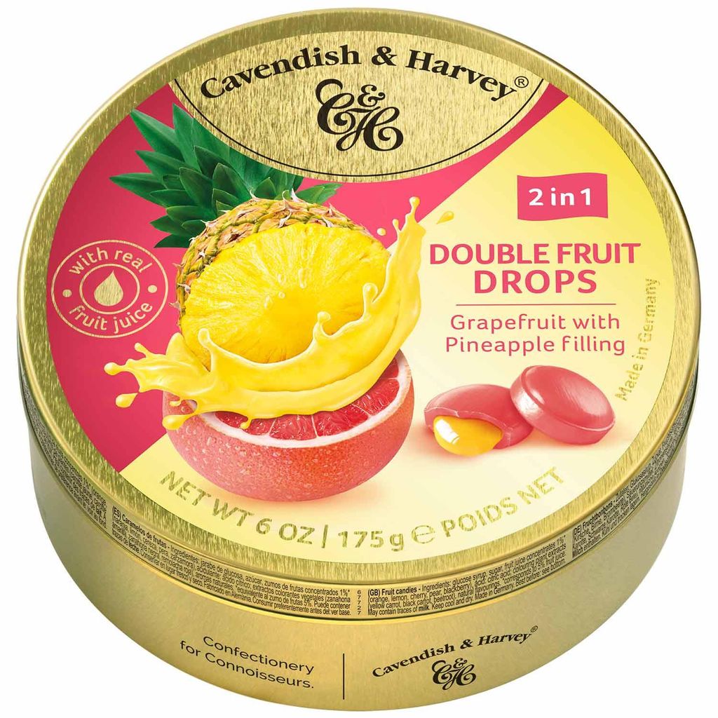 Cavendish and Harvey Double Fruit Drops - Grapefruit/Ananas Obrázok produktu 