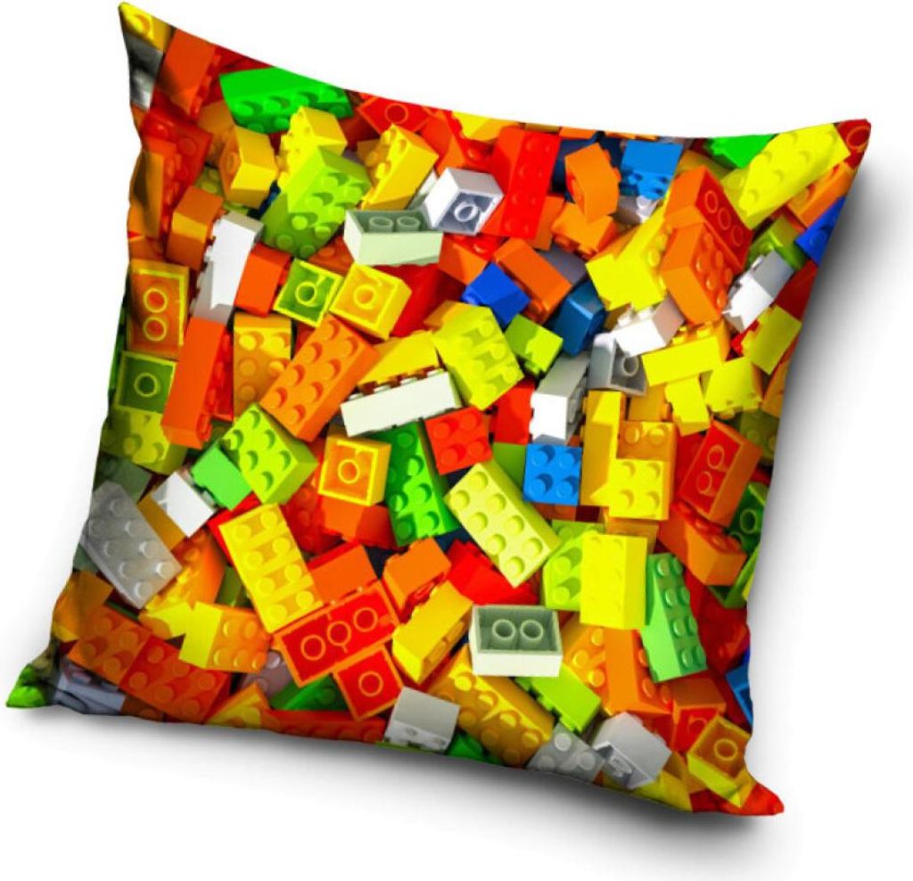 Bricks Bricks Lego gemustertes Kissenbezug 40x40 cm Velours