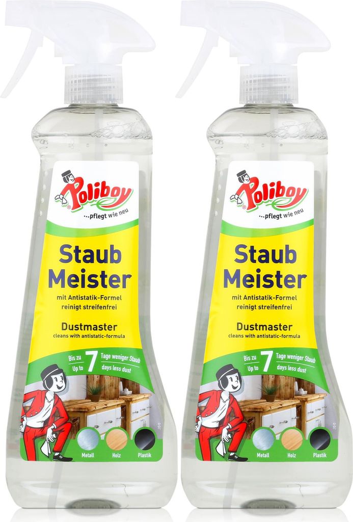Poliboy Staub Meister Möbelpflege 500ml - Für Holz, Kunststoff, Glas (2er Pack)