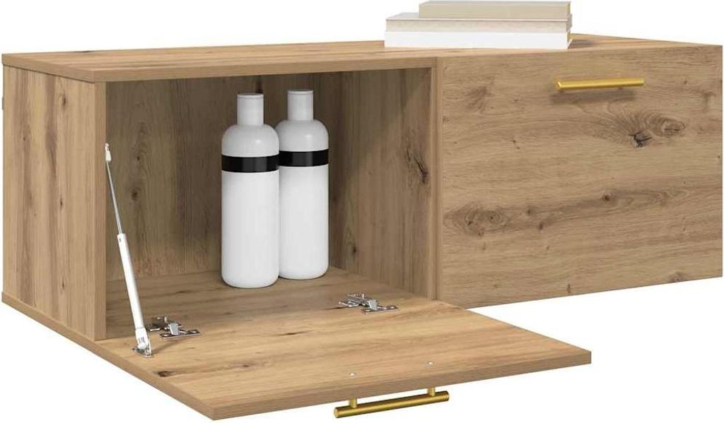 "Winter Sale" Wandschrank Artisan-Eiche 100 x 36,5 x 35cm Holzwerkstoff - clorisNeu349585 - Kommoden
