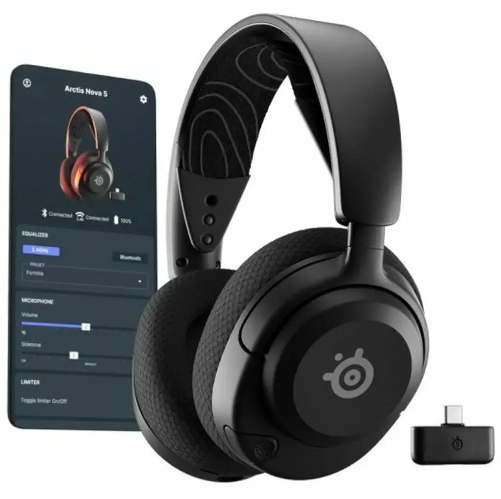 Casque SteelSeries Arctis Nova 5 Gaming sans fil USB-C et Bluetooth Noir - 9