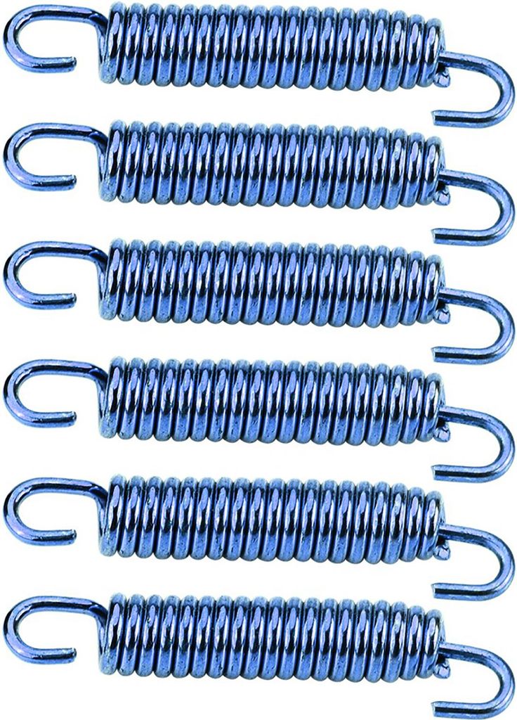 6pcs Edelstahl -Schalldämpfer -Auspuffrohrhaken für Motorrad -Roller ATV Blau