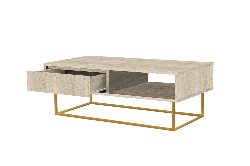 Skye Decor Laxus Dale - Table basse en travertin chic 120x43x60 cm - 4
