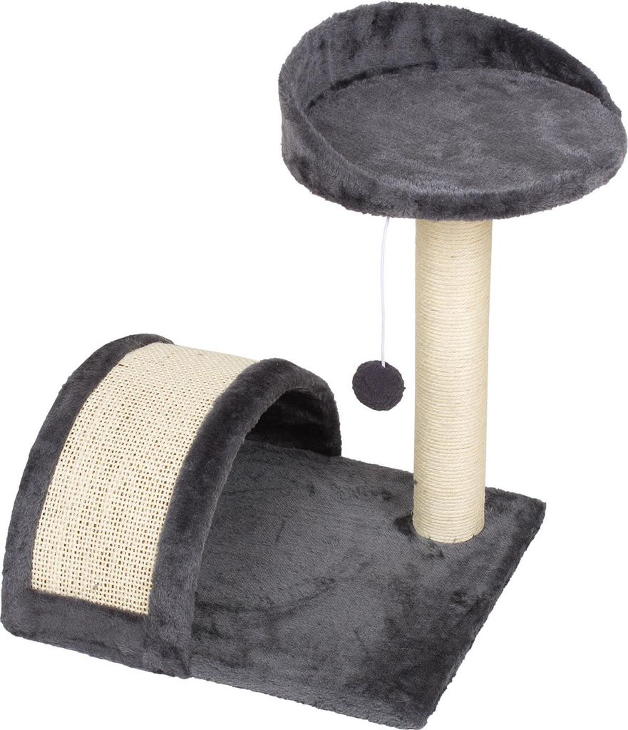 SEVICO Kratzbaum Spielbaum für Katzen Sisal Katzen Kletterbaum in Grau V46-SZ