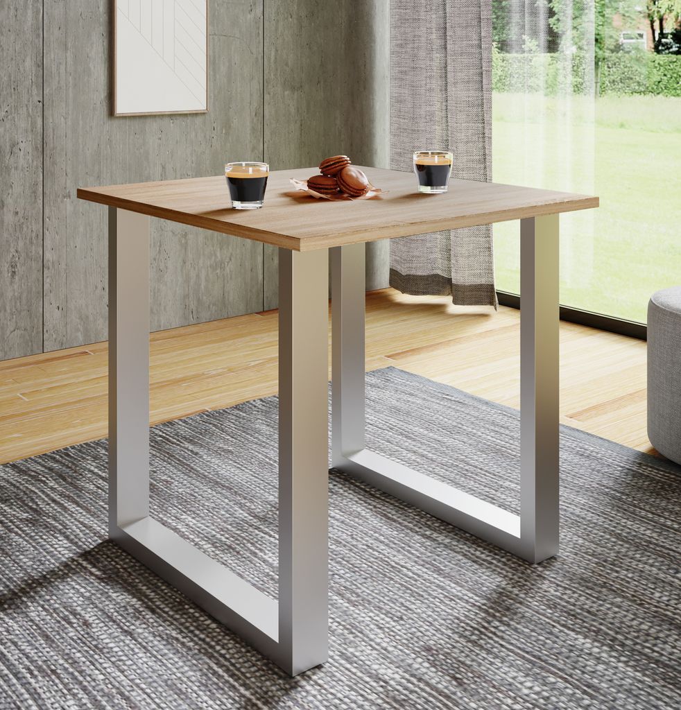 VCM Premium Holz Esstisch | H. 76 x B. 80 x T. 50 cm | Küchentisch Speisetisch Tisch Xona U