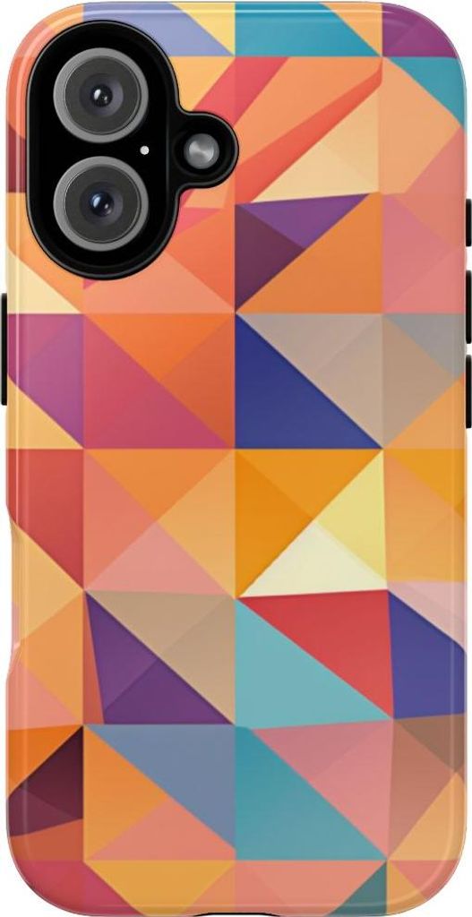 Buntes geometrisches Mosaikmuster – Hülle Kompatibel mit iPhone 16