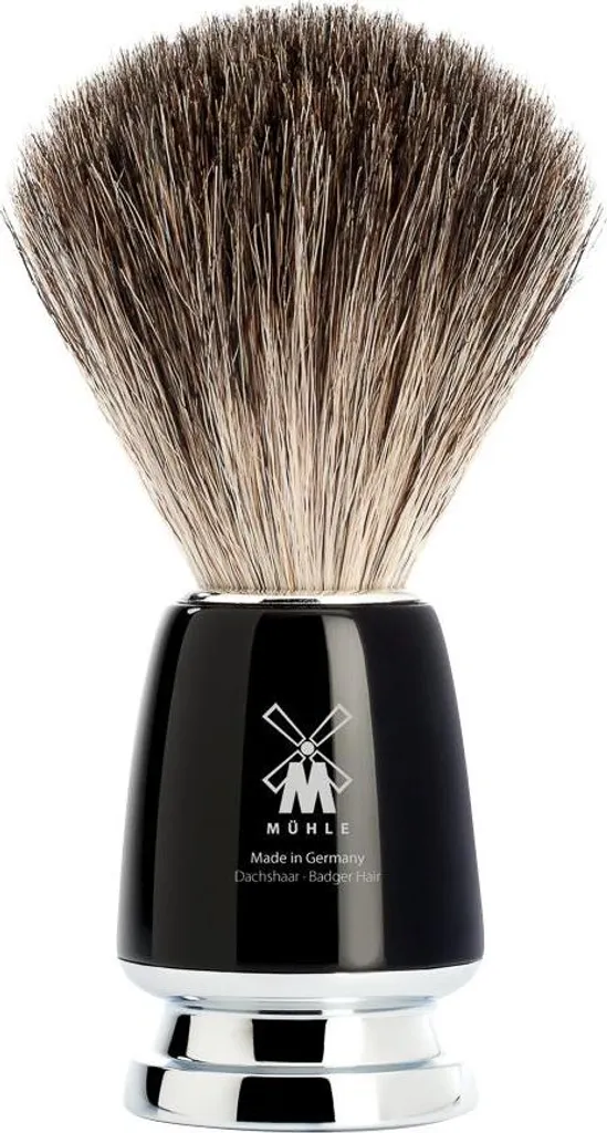 Blaireau de Rasage Noir Poils de Blaireau pour une Peau Lisse sans Rougeur