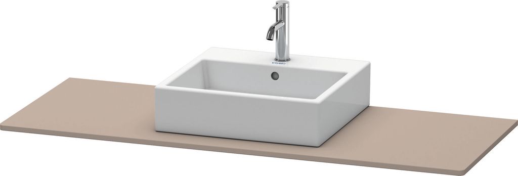 Duravit XSquare Konsole, 1 Ausschnitt mittig, 1400x16x550mm, XS060GM4343