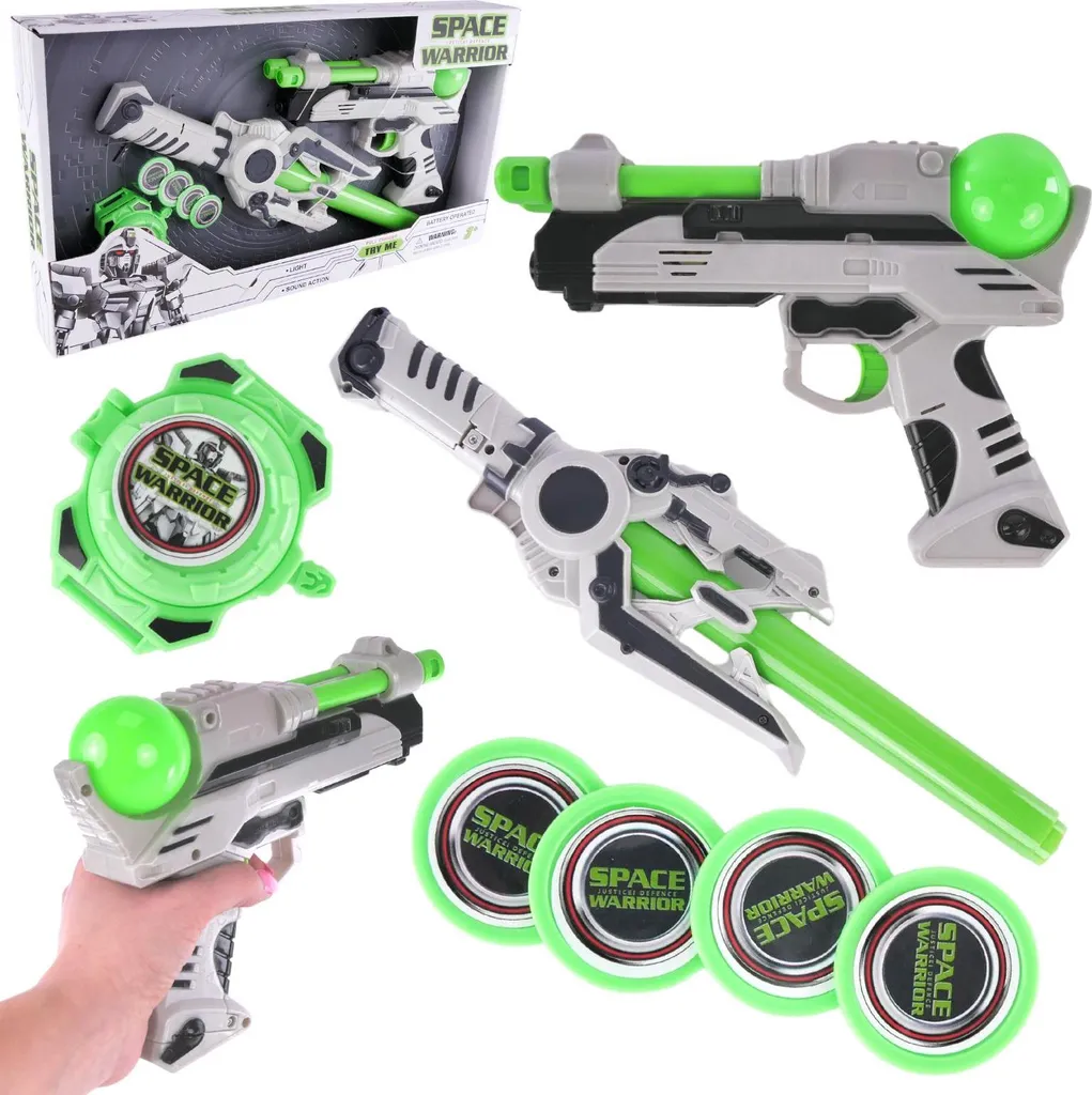 Pistolet Spatial Lumineux pour Enfant - Kit de Jeu Laser Flash Bleu