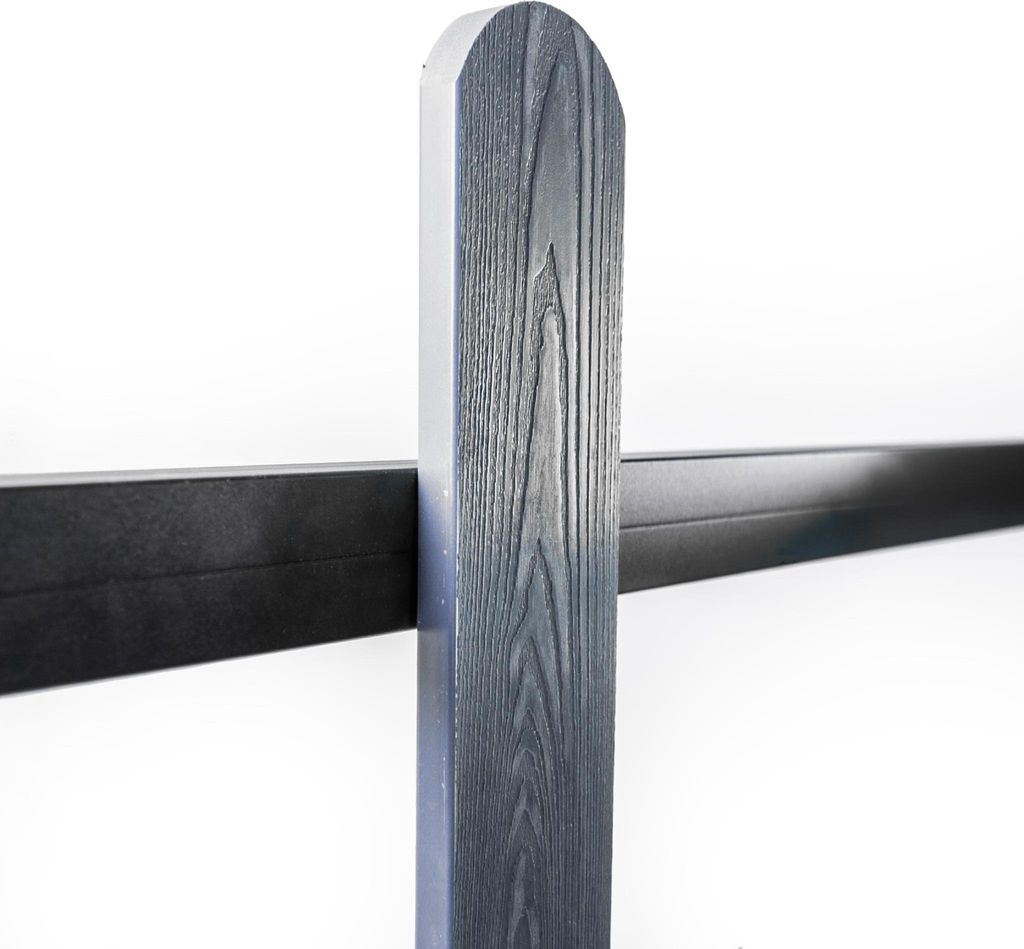 WPC Zaunlatten GRAU 100 cm - 10 Stück Zaun Bretter für Produktbild 