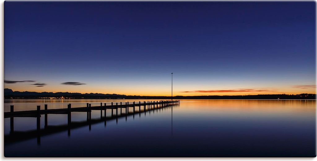 ARTland Leinwandbild Sonnenuntergang am Starnberger See I Größe: 150x75 cm